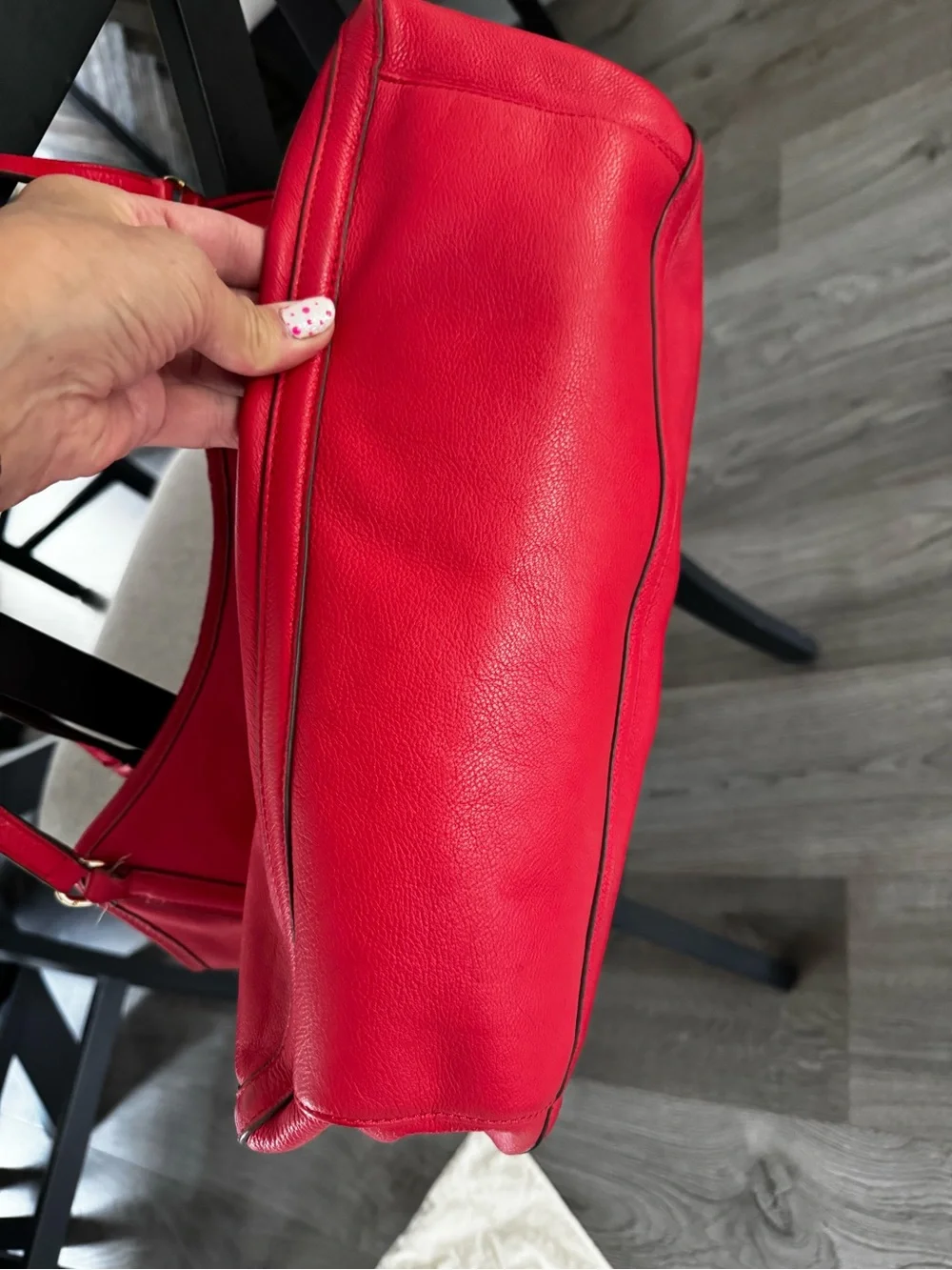 Tory Burch Red Leather Hobo Bag